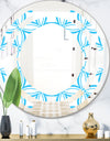 Retro Pattern Abstract Design II - Modern Round or Oval Wall Mirror - Space