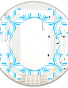 Retro Pattern Abstract Design II - Modern Round or Oval Wall Mirror - Space