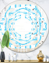 Retro Pattern Abstract Design II - Modern Round or Oval Wall Mirror - Whirl