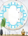 Retro Pattern Abstract Design II - Modern Round or Oval Wall Mirror - Quatrefoil