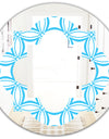 Retro Pattern Abstract Design II - Modern Round or Oval Wall Mirror - Quatrefoil