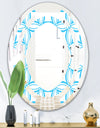 Retro Pattern Abstract Design II - Modern Round or Oval Wall Mirror - Space