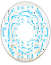 Retro Pattern Abstract Design II - Modern Round or Oval Wall Mirror - Whirl