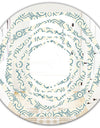 Floral Retro Pattern IV - Modern Round or Oval Wall Mirror - Whirl