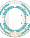 Retro Abstract Pattern Design III - Modern Round or Oval Wall Mirror - Space