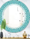 Retro Abstract Pattern Design III - Modern Round or Oval Wall Mirror - Triple C