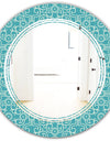 Retro Abstract Pattern Design III - Modern Round or Oval Wall Mirror - Triple C