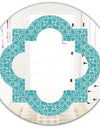 Retro Abstract Pattern Design III - Modern Round or Oval Wall Mirror - Quatrefoil