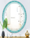 Retro Abstract Pattern Design III - Modern Round or Oval Wall Mirror - Triple C
