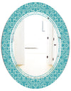 Retro Abstract Pattern Design III - Modern Round or Oval Wall Mirror - Triple C