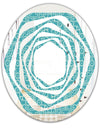 Retro Abstract Pattern Design III - Modern Round or Oval Wall Mirror - Whirl