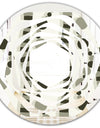 Monochrome Geometric Pattern VI - Modern Round or Oval Wall Mirror - Whirl