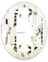 Monochrome Geometric Pattern VI - Modern Round or Oval Wall Mirror - Hexagon Star