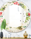 Pineapple Summer Bliss IV - Cottage Round or Oval Wall Mirror - Leaves