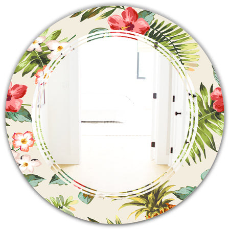 Porch Den 'Pineapple Summer Bliss IV - Cottage Wall Mirror