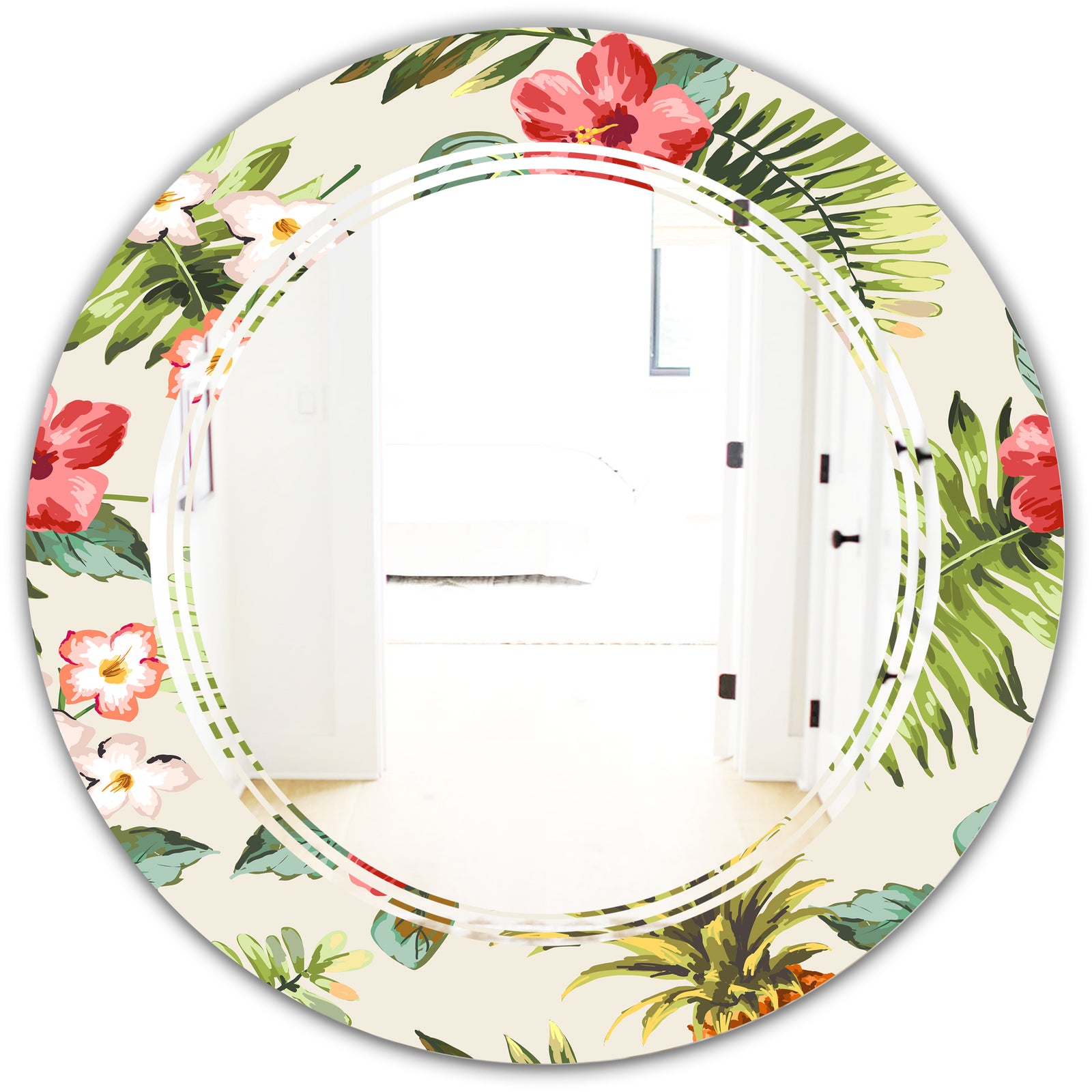 Porch Den 'Pineapple Summer Bliss IV - Cottage Wall Mirror