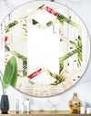 Pineapple Summer Bliss IV - Cottage Round or Oval Wall Mirror - Hexagon Star