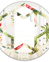 Pineapple Summer Bliss IV - Cottage Round or Oval Wall Mirror - Hexagon Star