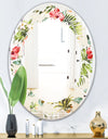 Pineapple Summer Bliss IV - Cottage Round or Oval Wall Mirror - Leaves