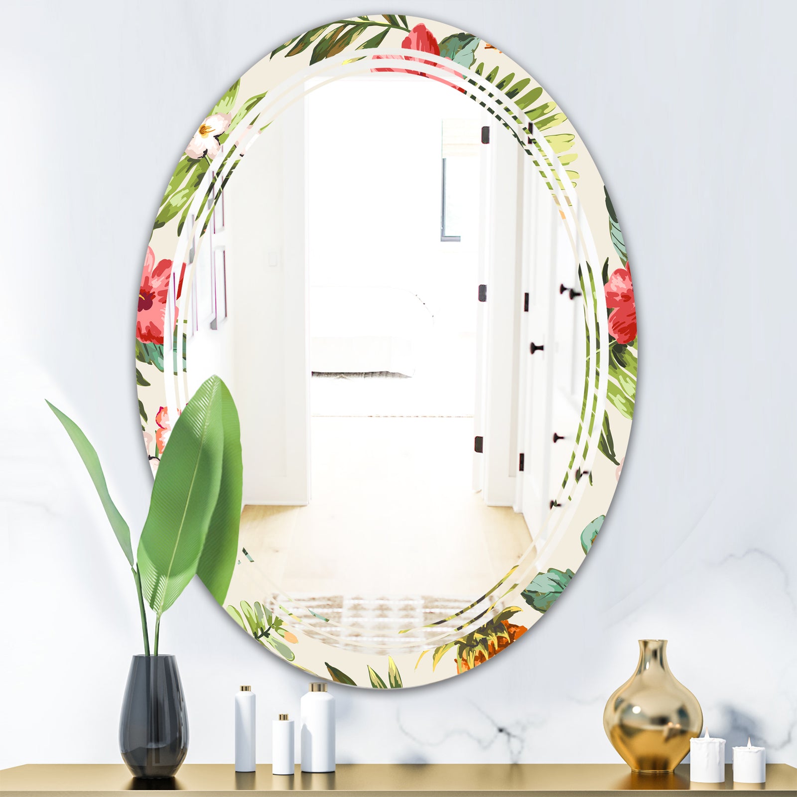 Porch Den 'Pineapple Summer Bliss IV - Cottage Wall Mirror