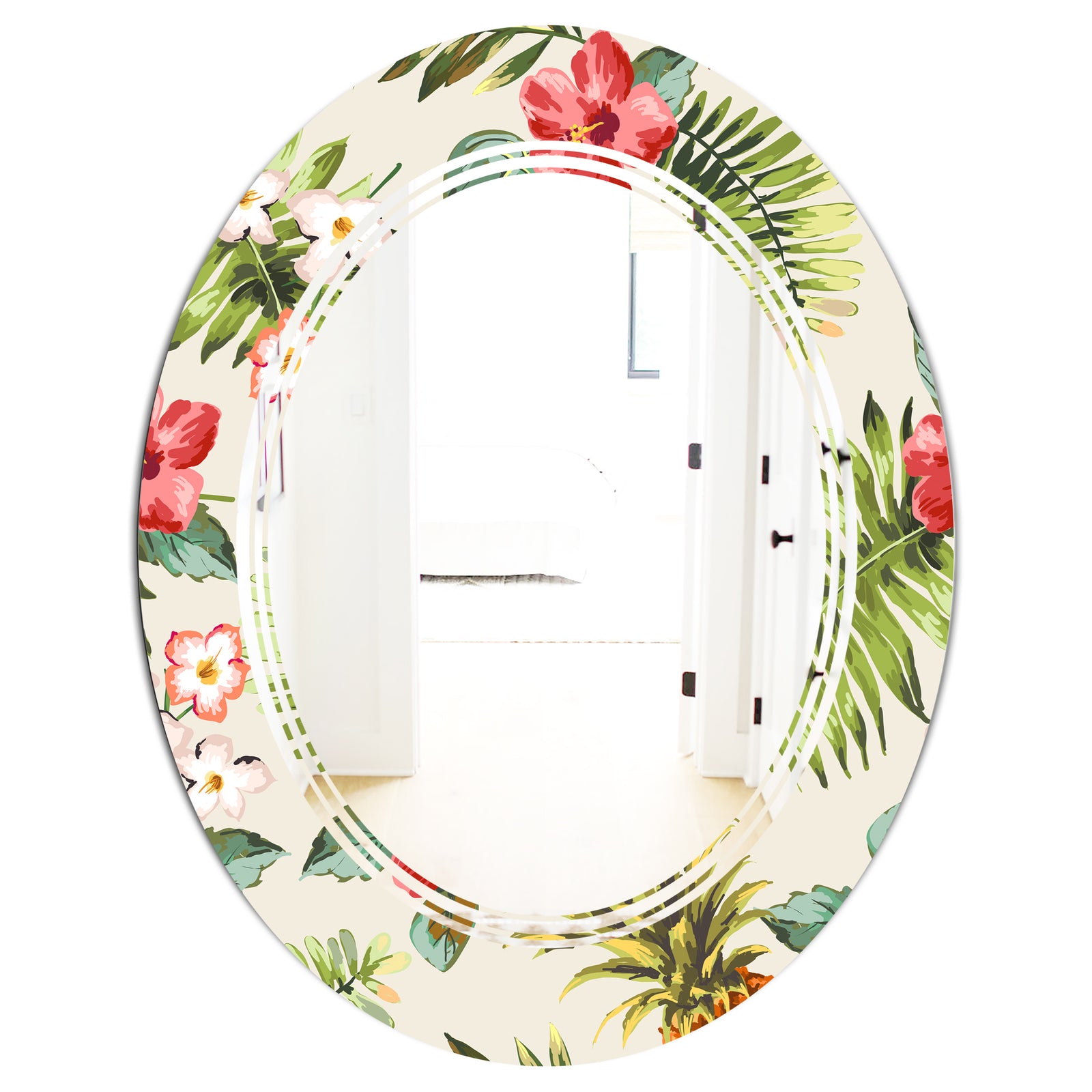 Porch Den 'Pineapple Summer Bliss IV - Cottage Wall Mirror