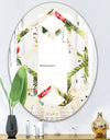 Pineapple Summer Bliss IV - Cottage Round or Oval Wall Mirror - Hexagon Star