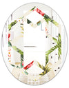 Pineapple Summer Bliss IV - Cottage Round or Oval Wall Mirror - Hexagon Star