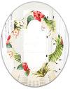 Pineapple Summer Bliss IV - Cottage Round or Oval Wall Mirror - Quatrefoil