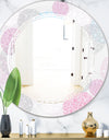 Circular Abstract Retro Geometric III - Modern Round or Oval Wall Mirror - Triple C