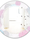 Circular Abstract Retro Geometric III - Modern Round or Oval Wall Mirror - Triple C