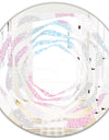 Circular Abstract Retro Geometric III - Modern Round or Oval Wall Mirror - Whirl