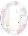 Circular Abstract Retro Geometric III - Modern Round or Oval Wall Mirror - Triple C