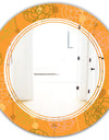 Retro handdrawn flowers III - Modern Round or Oval Wall Mirror - Triple C