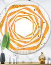 Retro handdrawn flowers III - Modern Round or Oval Wall Mirror - Whirl