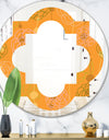 Retro handdrawn flowers III - Modern Round or Oval Wall Mirror - Quatrefoil