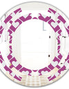 Retro Pattern Abstract Design VIII - Modern Round or Oval Wall Mirror - Space