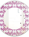 Retro Pattern Abstract Design VIII - Modern Round or Oval Wall Mirror - Wave