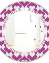 Retro Pattern Abstract Design VIII - Modern Round or Oval Wall Mirror - Triple C