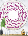 Retro Pattern Abstract Design VIII - Modern Round or Oval Wall Mirror - Whirl