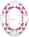 Retro Pattern Abstract Design VIII - Modern Round or Oval Wall Mirror - Space