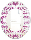 Retro Pattern Abstract Design VIII - Modern Round or Oval Wall Mirror - Wave