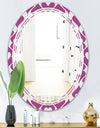 Retro Pattern Abstract Design VIII - Modern Round or Oval Wall Mirror - Triple C