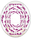Retro Pattern Abstract Design VIII - Modern Round or Oval Wall Mirror - Whirl