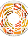 Abstract Retro Geometric Pattern VI - Modern Round or Oval Wall Mirror - Whirl