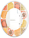 Abstract Retro Geometric Pattern VI - Modern Round or Oval Wall Mirror - Wave