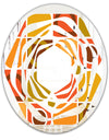Abstract Retro Geometric Pattern VI - Modern Round or Oval Wall Mirror - Whirl