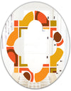 Abstract Retro Geometric Pattern VI - Modern Round or Oval Wall Mirror - Quatrefoil
