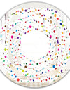 Color Waves of Polka Dots - Modern Round or Oval Wall Mirror - Whirl
