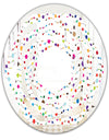 Color Waves of Polka Dots - Modern Round or Oval Wall Mirror - Whirl