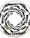 Monochrome Geometric Pattern II - Modern Round or Oval Wall Mirror - Whirl